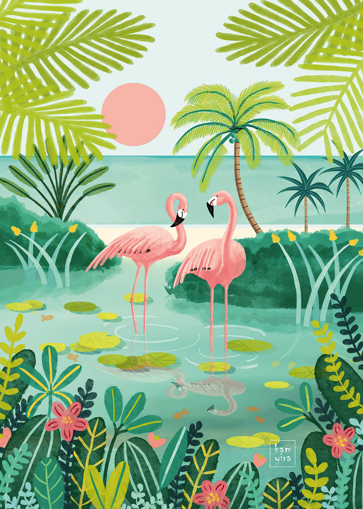 Flamingo<br>Casse-tête de 500 pièces