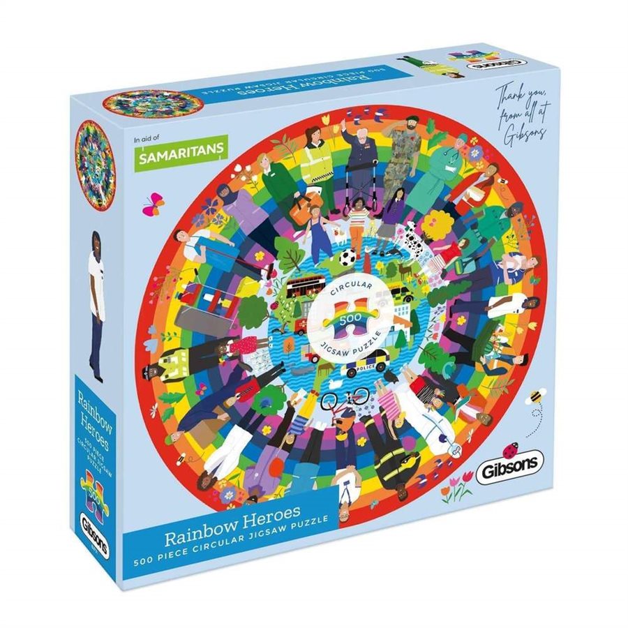 Rainbow Heroes (Circular) 500-Piece Puzzle