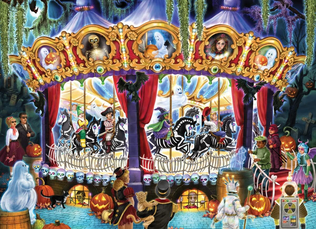 Halloween Carousel<br>Casse-tête de 1000 pièces