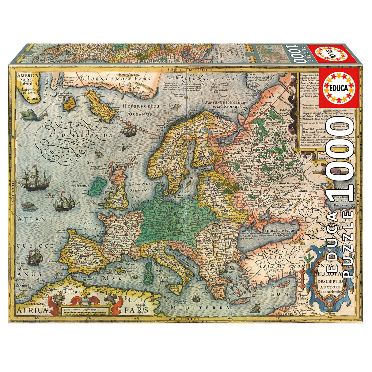 Map of Europe 1000-Piece Puzzle