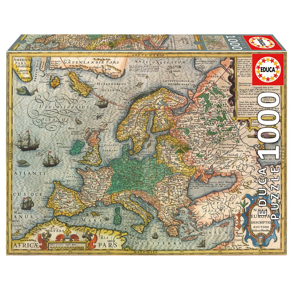 Map of Europe<br>Casse-tête de 1000 pièces