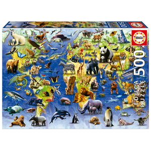 One Hundred Endangered Species 500-Piece Puzzle