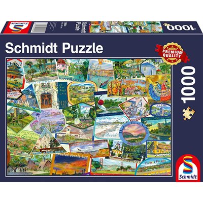 Travel Stickers 1000-Piece Puzzle