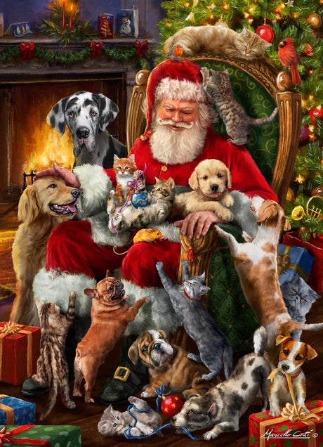 Santa's Little Friends 1000-Piece Puzzle