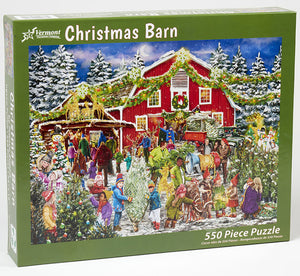 Christmas Barn 550-Piece Puzzle