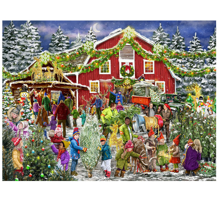 Christmas Barn 550-Piece Puzzle