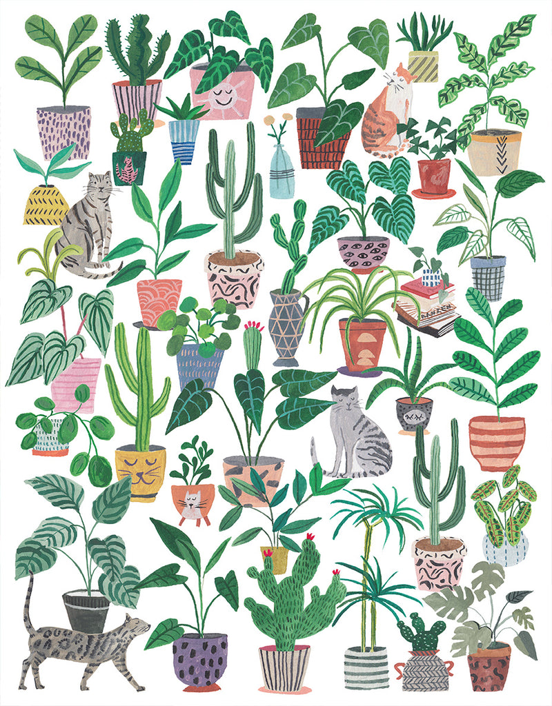Cats and Plants<br>Casse-tête de 500 pièces