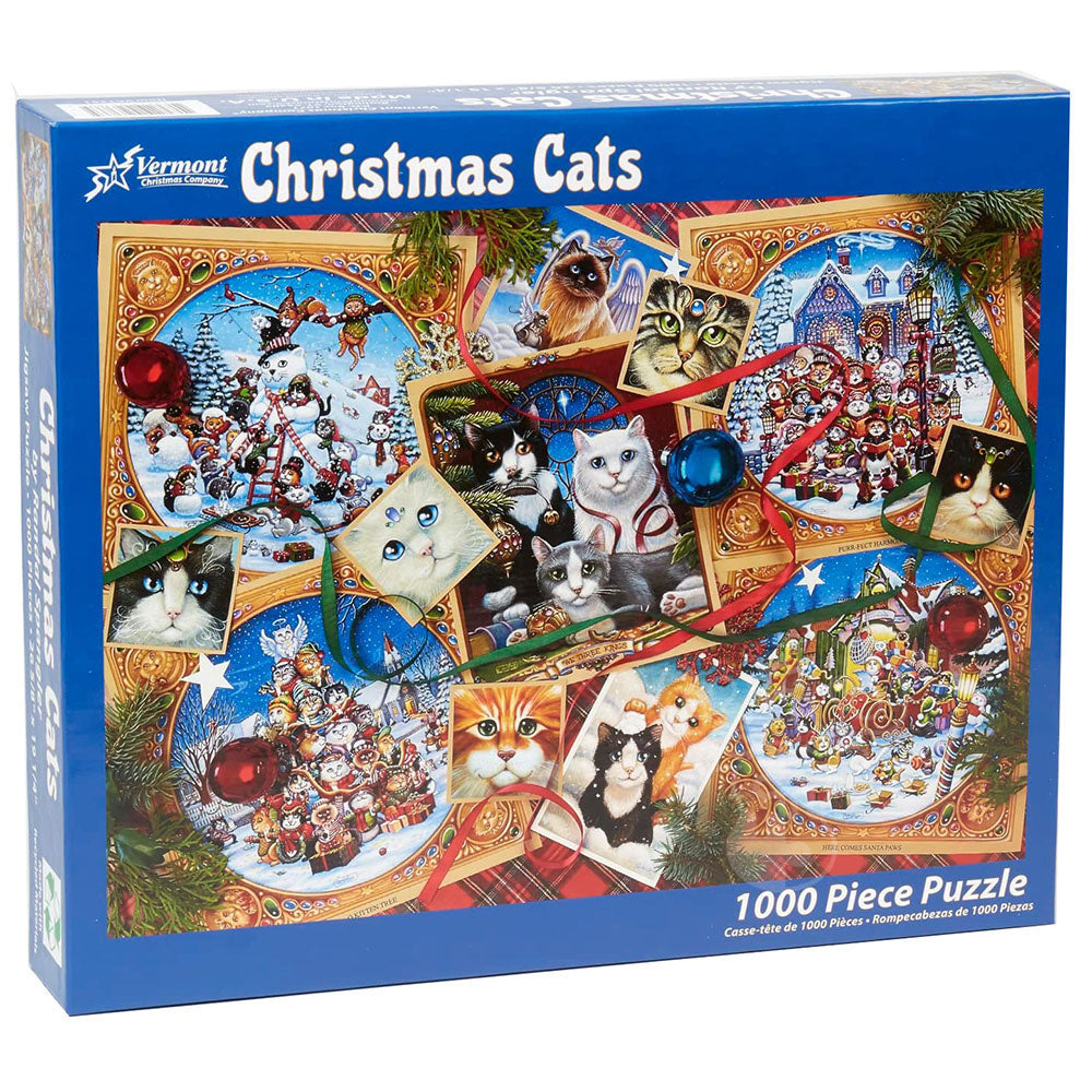 Christmas Cats<br>Casse-tête de 1000 pièces