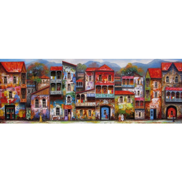 Old Tbilisi Panoramic - David Martiashvili 1000-Piece Puzzle