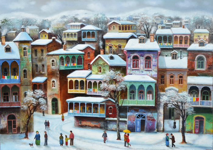 Snow In Old Tbilisi- David Martiashvili 1000-Piece Puzzle