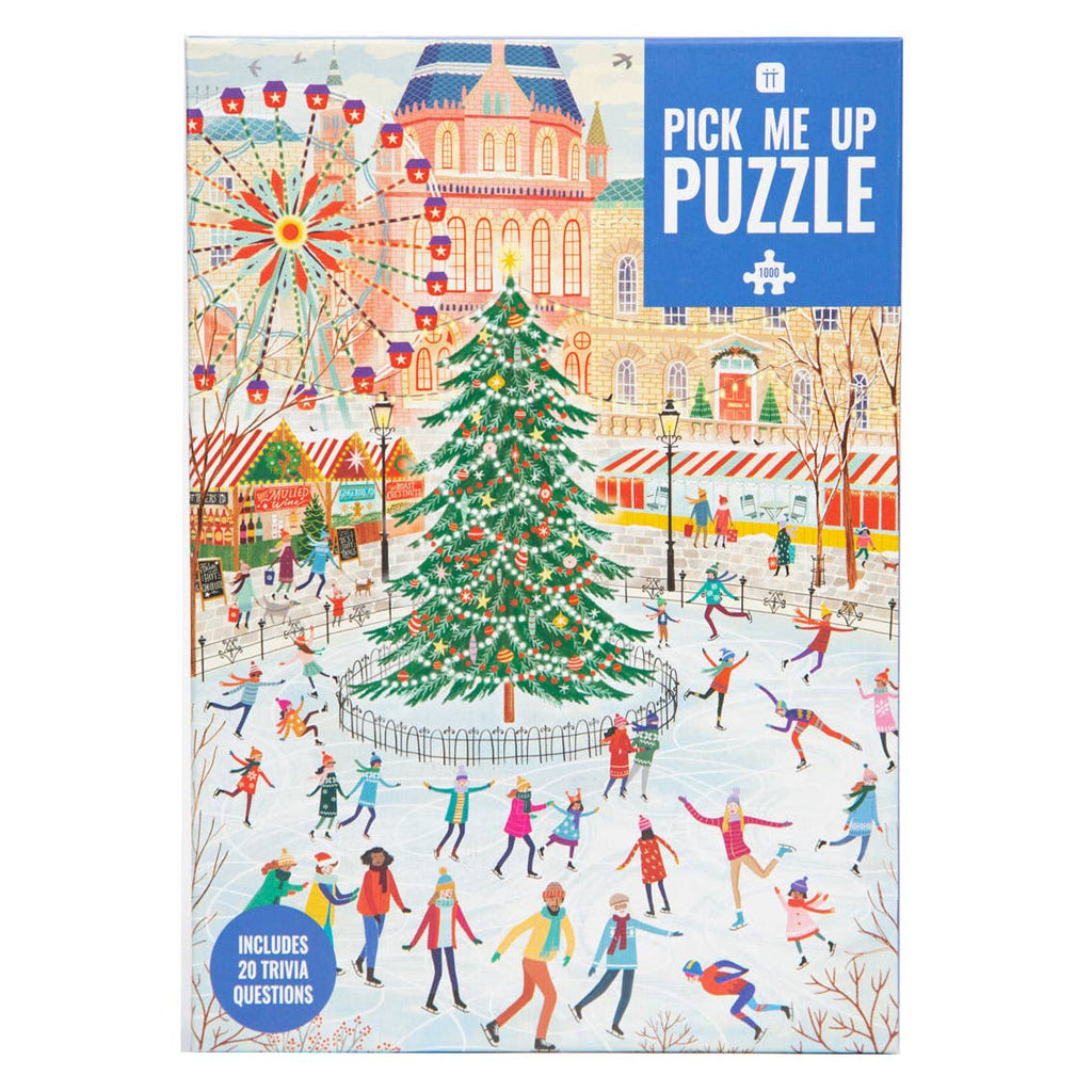 Ice Skating Christmas 1000-Pieces Puzzle