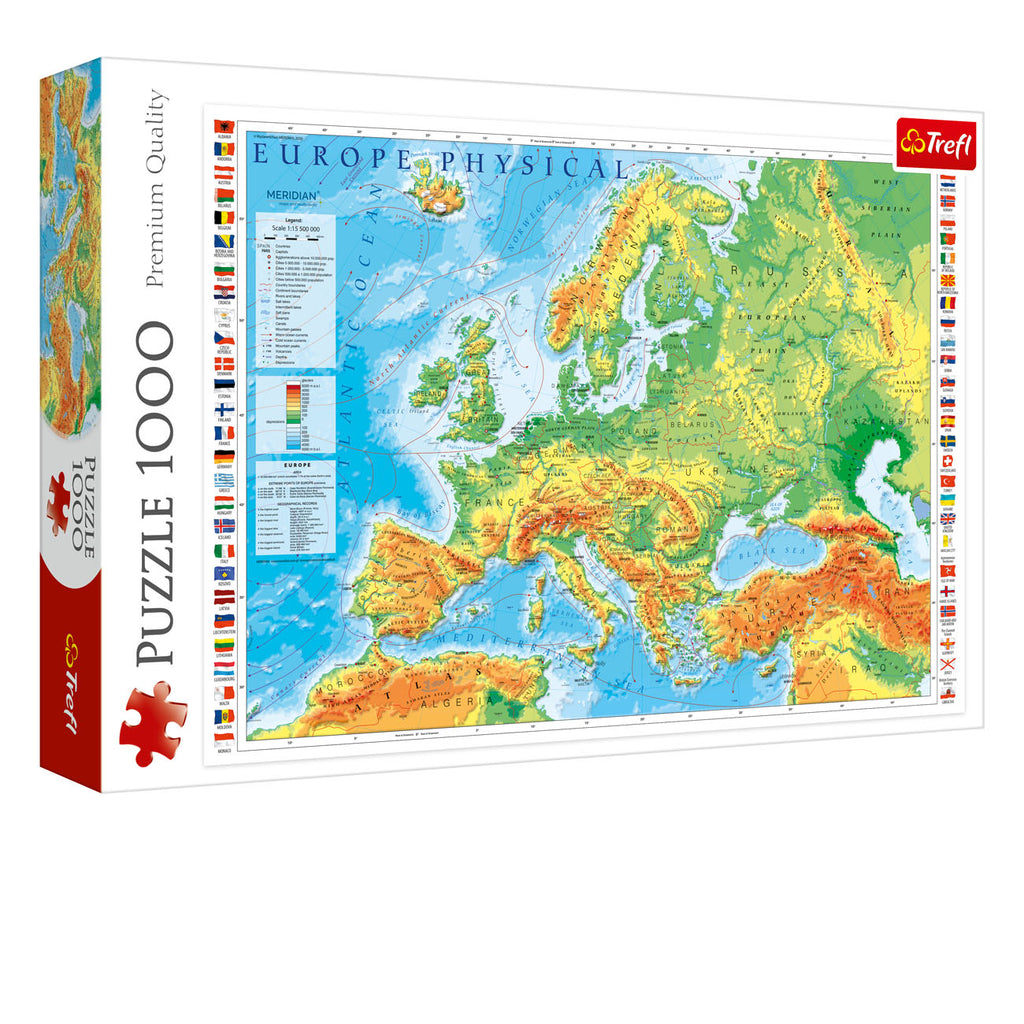 Europe Map 1000-Piece Puzzle