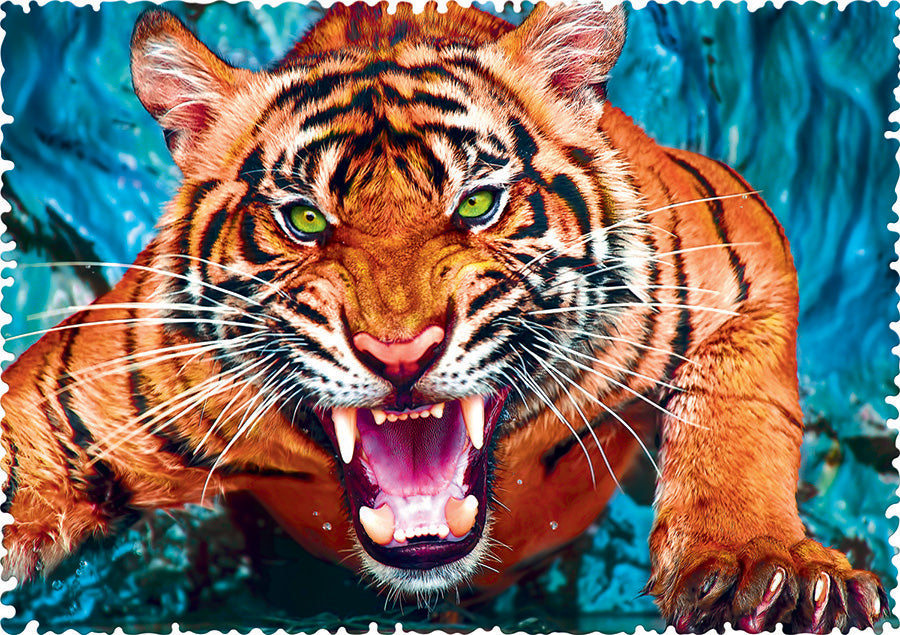 Facing a Tiger 600-Piece Puzzle