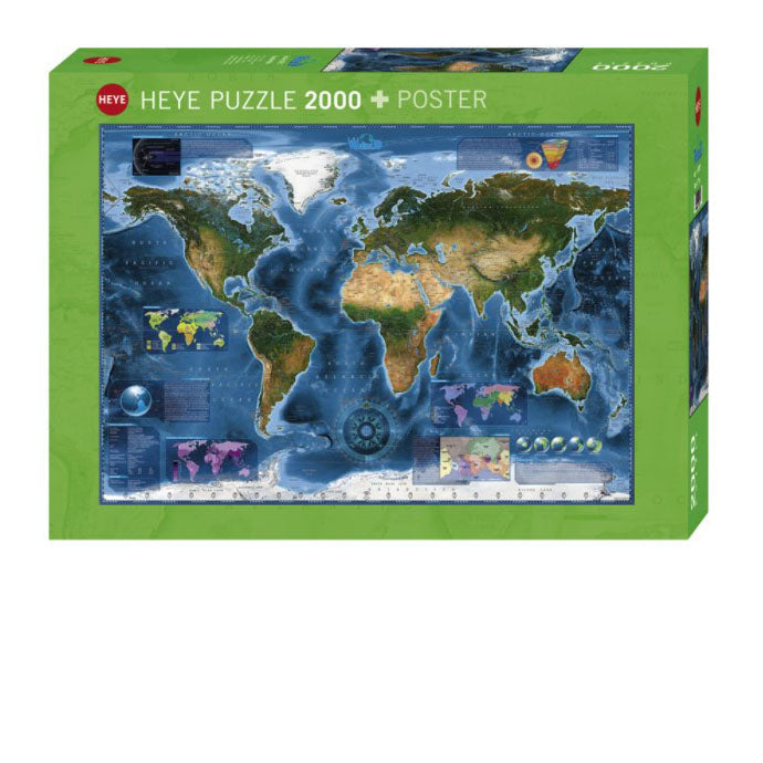 Carte satellite du monde<br>Casse-tête de 2000 pièces 