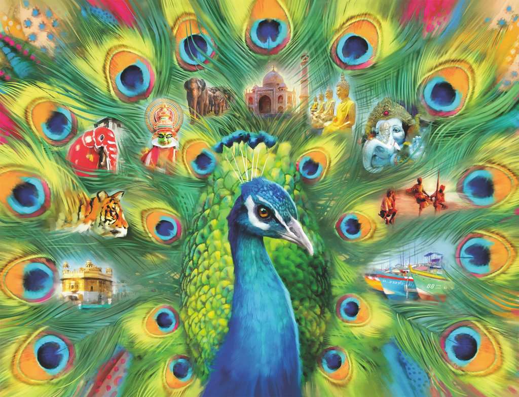 Land of the Peacock 2000-Piece Puzzle