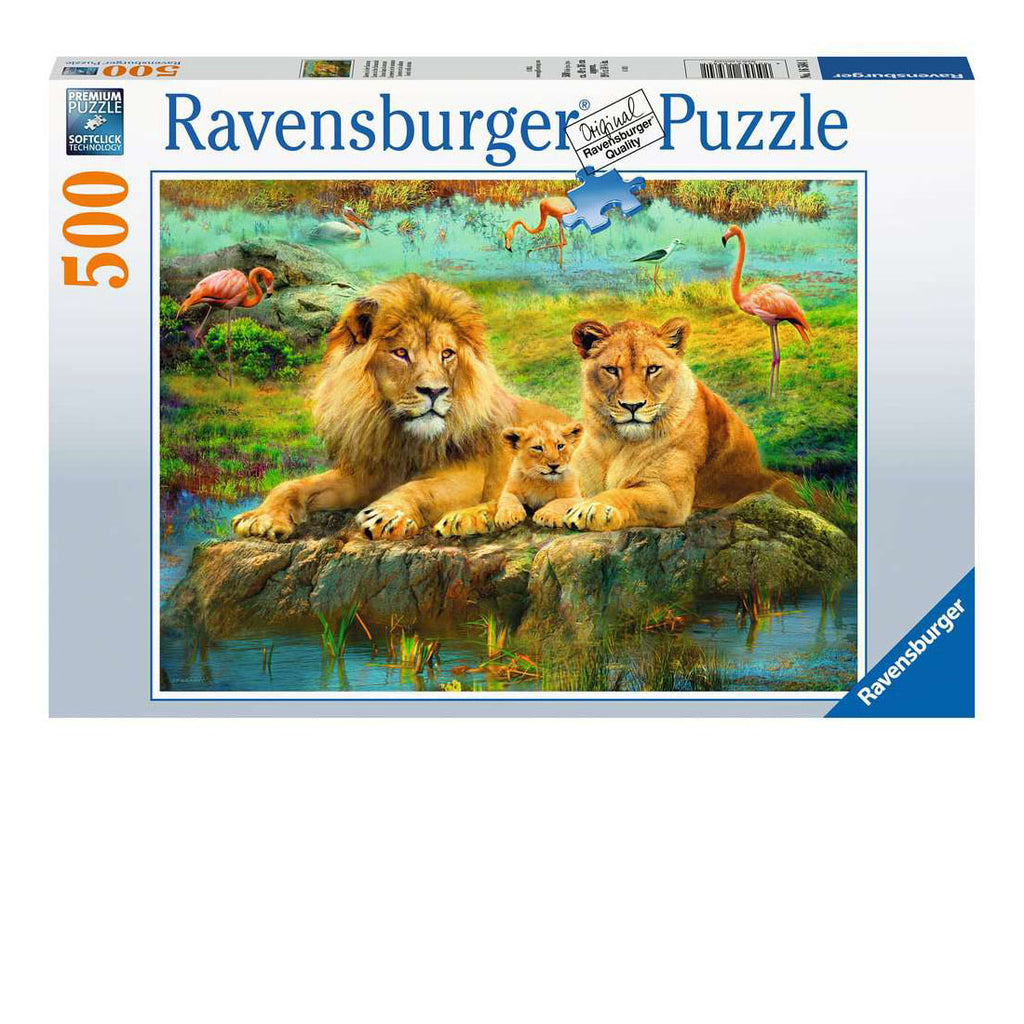 Lions in the Savanna 500-Piece Puzzle