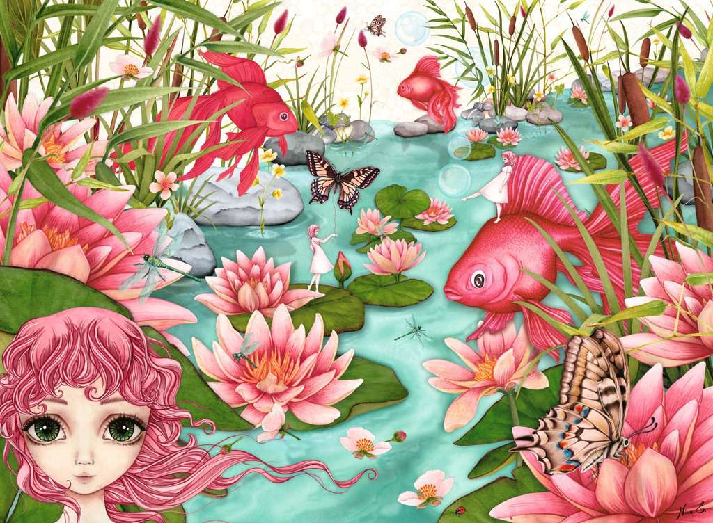 Minu's Pond Daydreams 500-Piece Puzzle Old