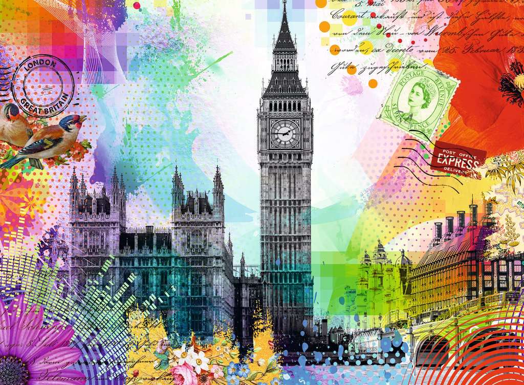 London Postcard<br>Casse-tête de 500 pièces