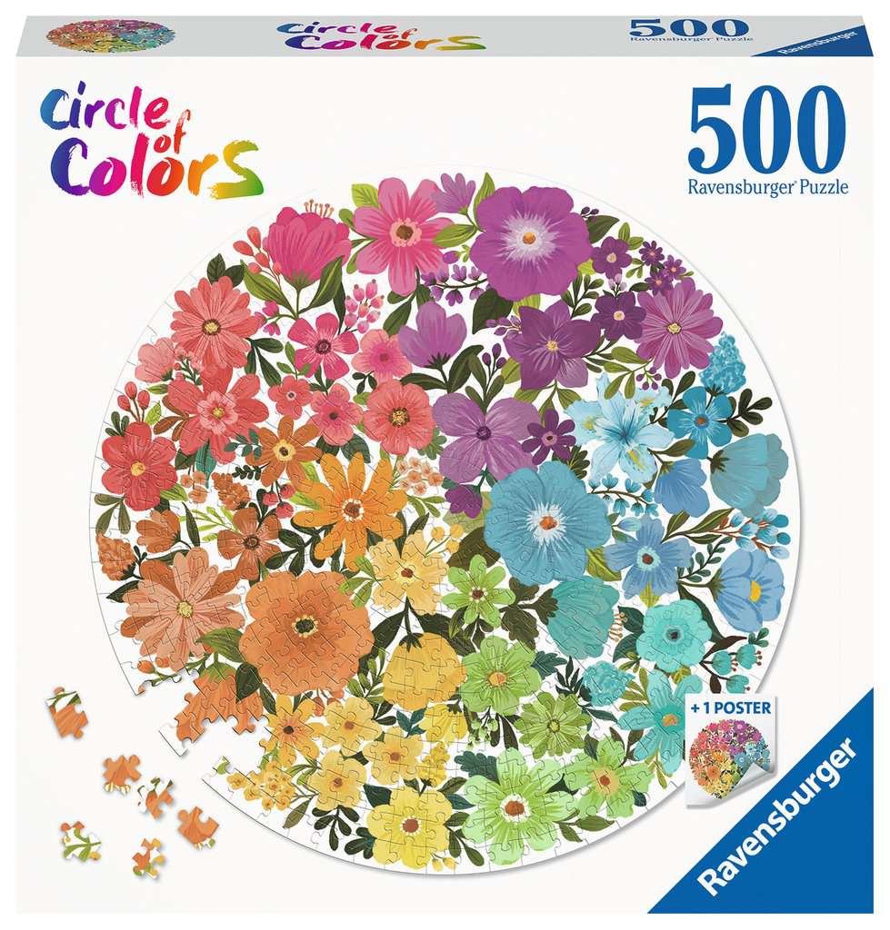 Circle of Colors - Flowers 500-Piece Puzzle