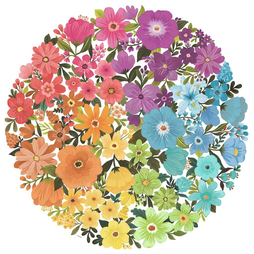 Circle of Colors - Flowers 500-Piece Puzzle