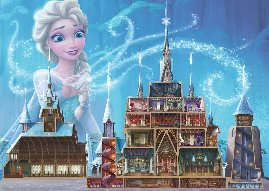 Disney Castle: Elsa 1000-Piece Puzzle Old