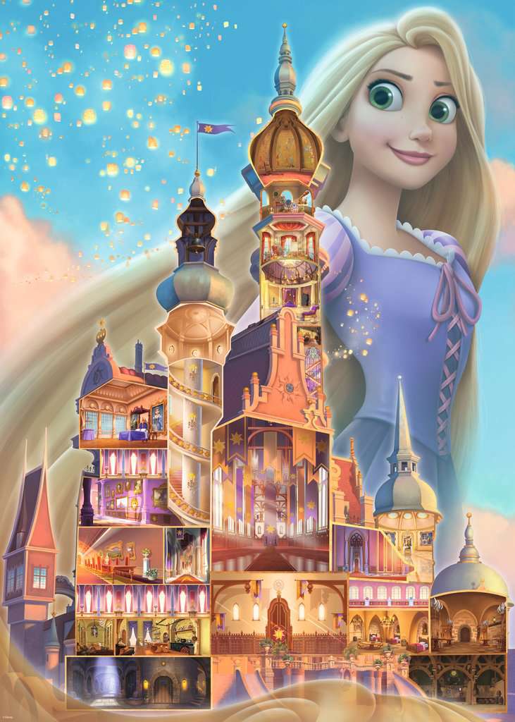 Disney Castle: Rapunzel 1000-Piece Puzzle Old