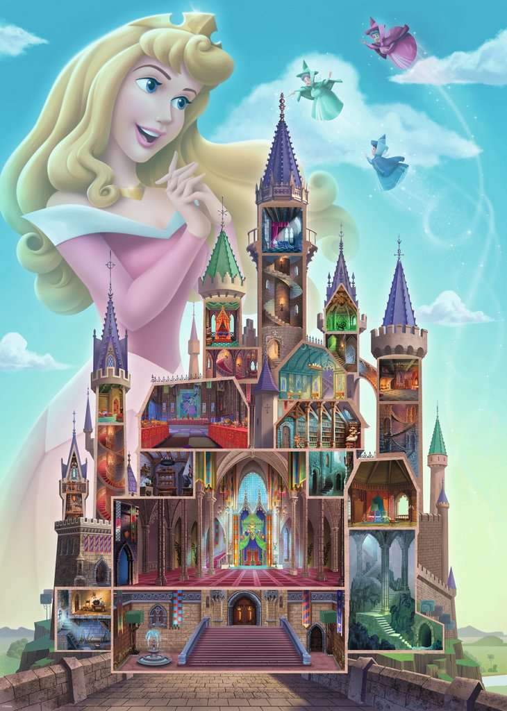 Disney Castle: Aurora 1000-Piece Puzzle Old