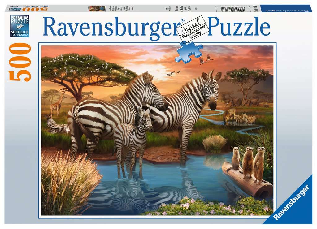 Zebra 500-Piece Puzzle Old