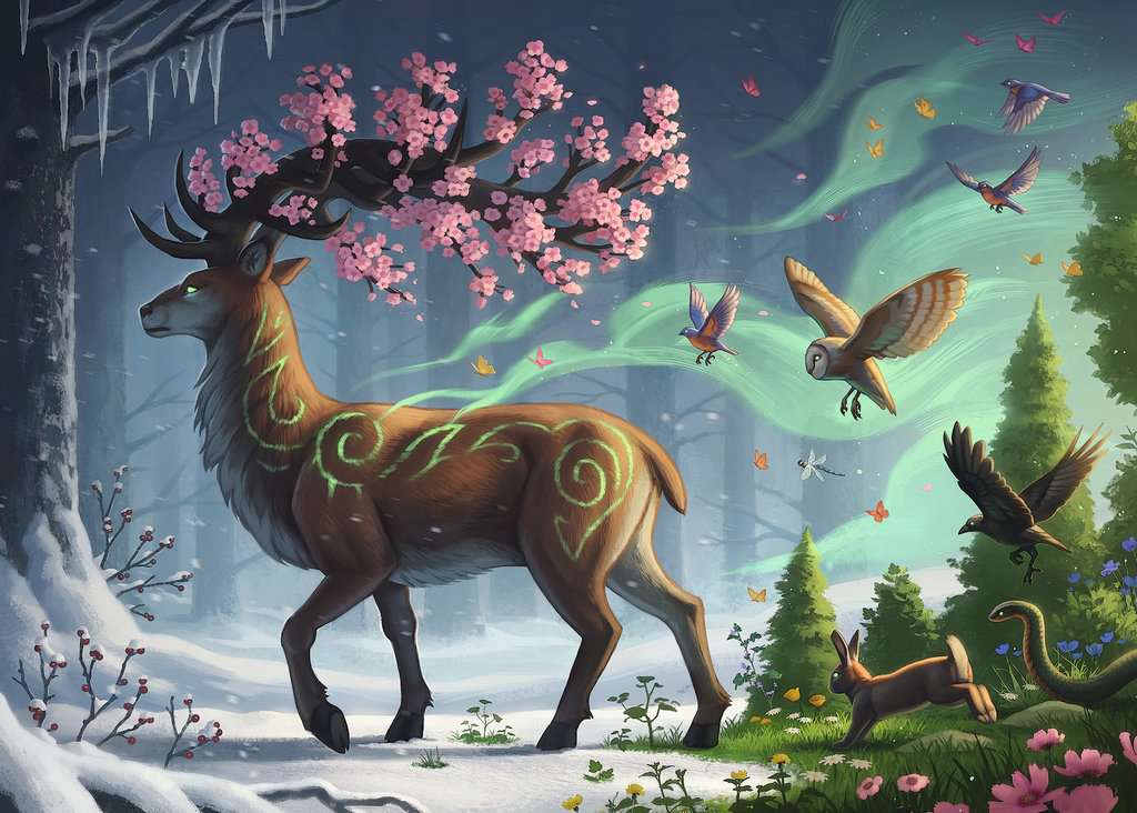 Spring Deer 1000-Piece Puzzle