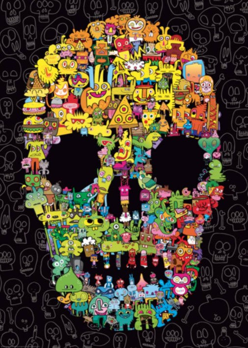 Doodle Skull 1000-Piece Puzzle