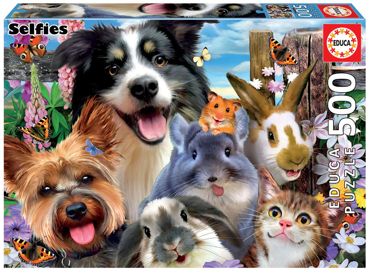 Yard Buddies Selfie 500-Piece Puzzle