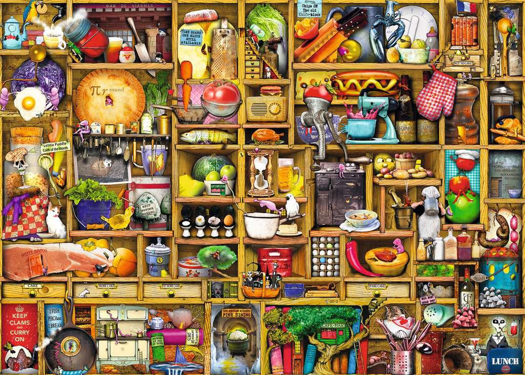 Kitchen Cupboard 1000-Piece Puzzle Old