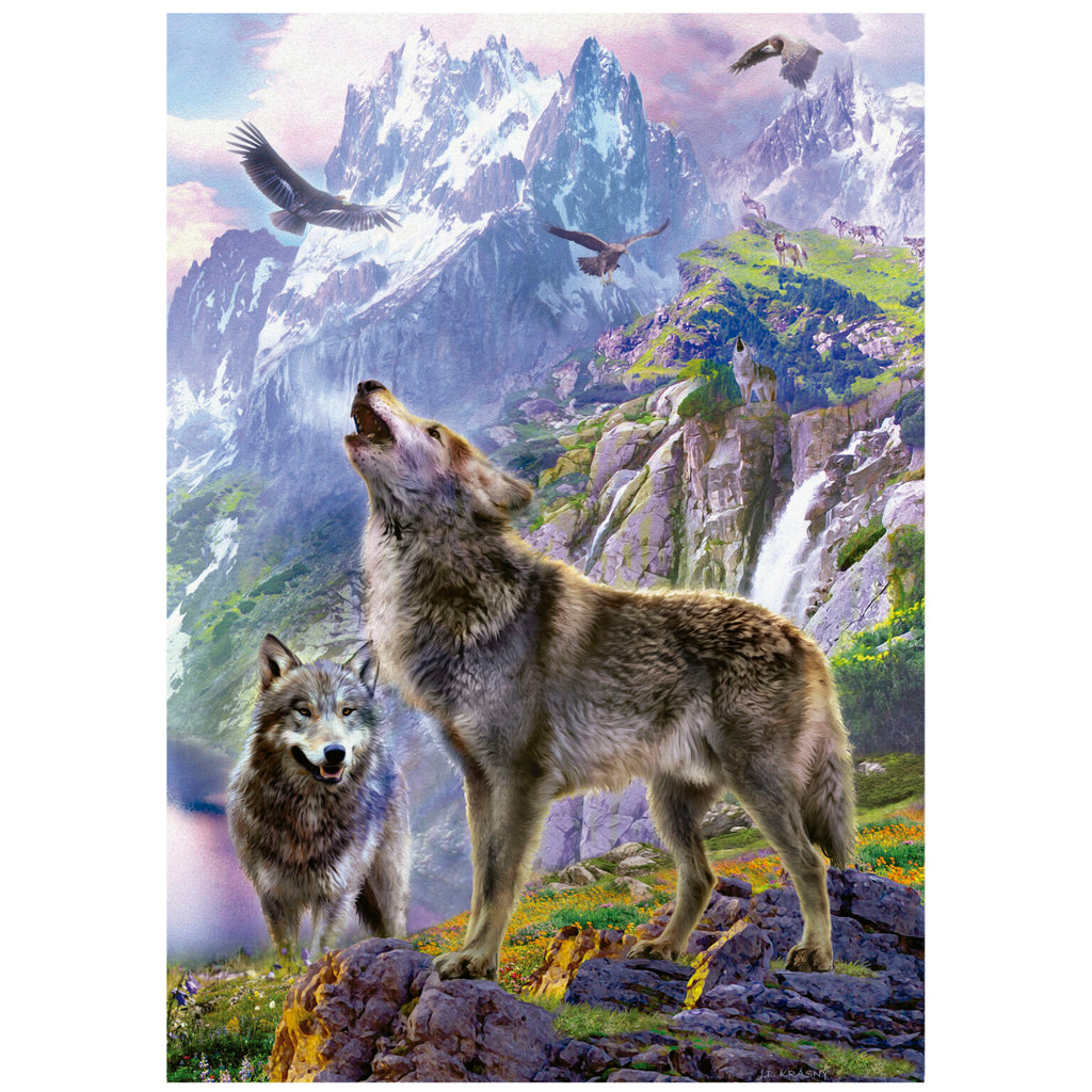 Wolves In The Rocks<br>Casse-tête de 500 pièces