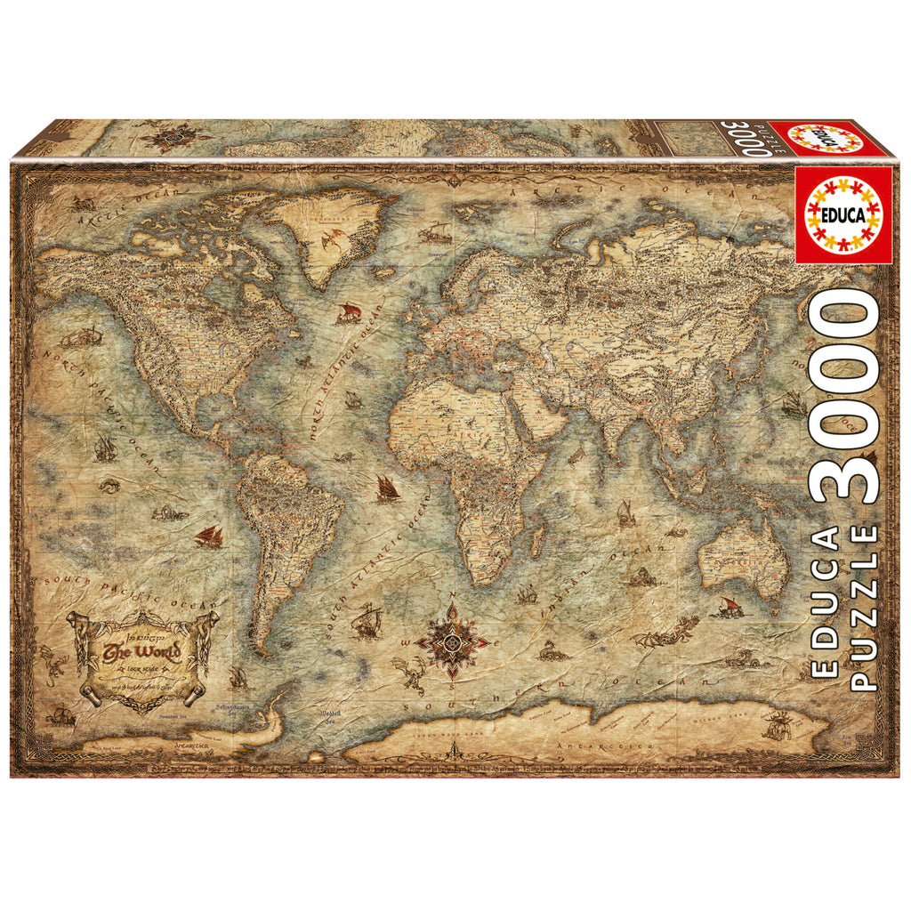 Map Of The World<br>Casse-tête de 3000 pièces