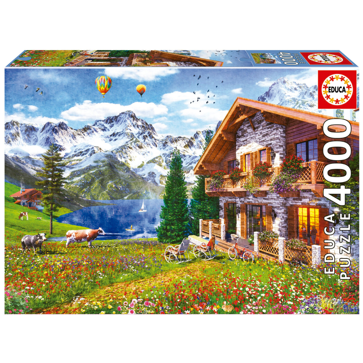 Chalet In The Alps - Casse-tête de 4000 pièces