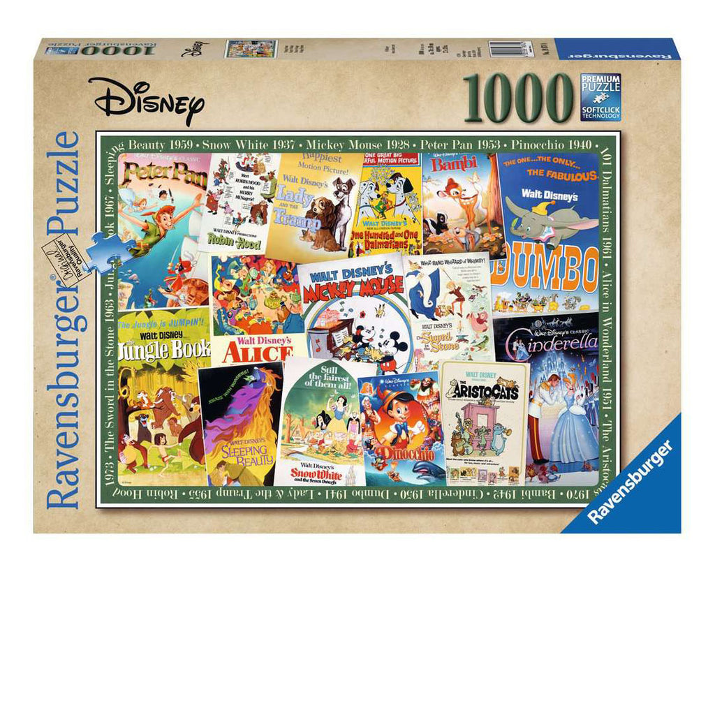 Posters Vintage Disney<br>Casse-tête de 1000 pièces