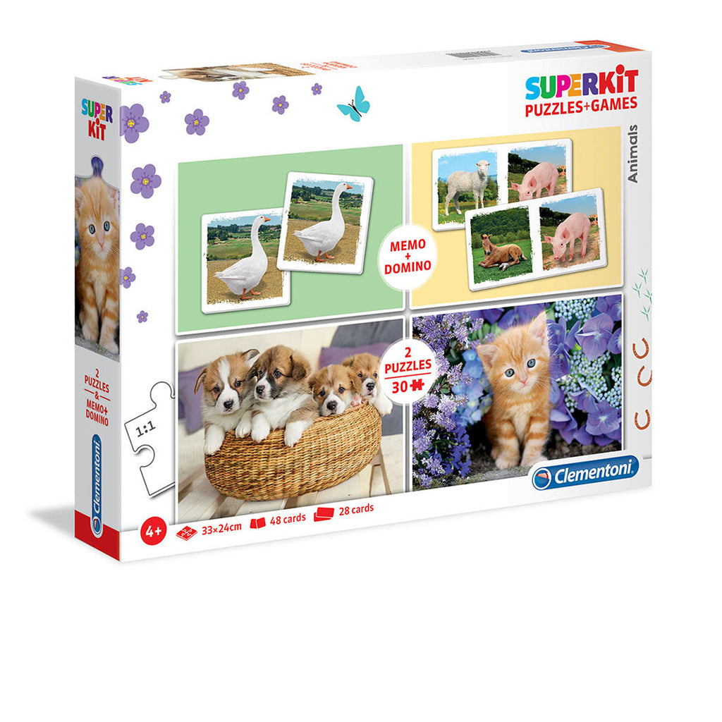 4 in 1 Puzzles + Games - Animals