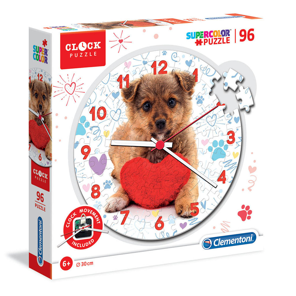 Clock Puzzle - Puppy 96-Piece Puzzle