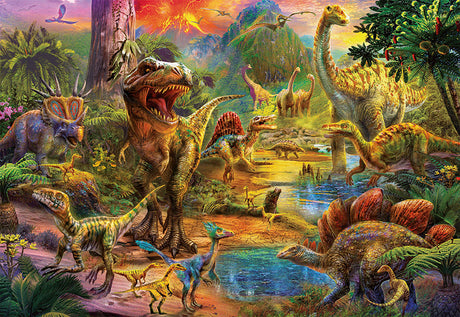 Landscape of Dinosaurs 1000-Piece Puzzle