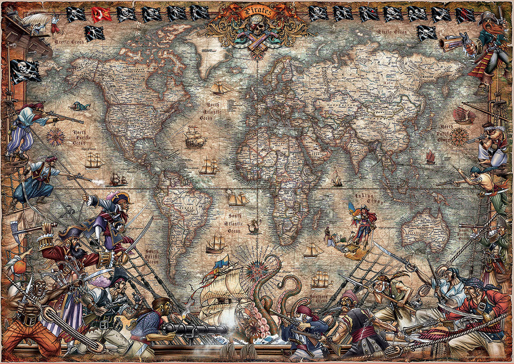 Pirates Map 2000-Piece Puzzle