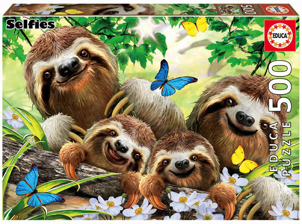 Sloth family selfie 500-Piece Puzzle