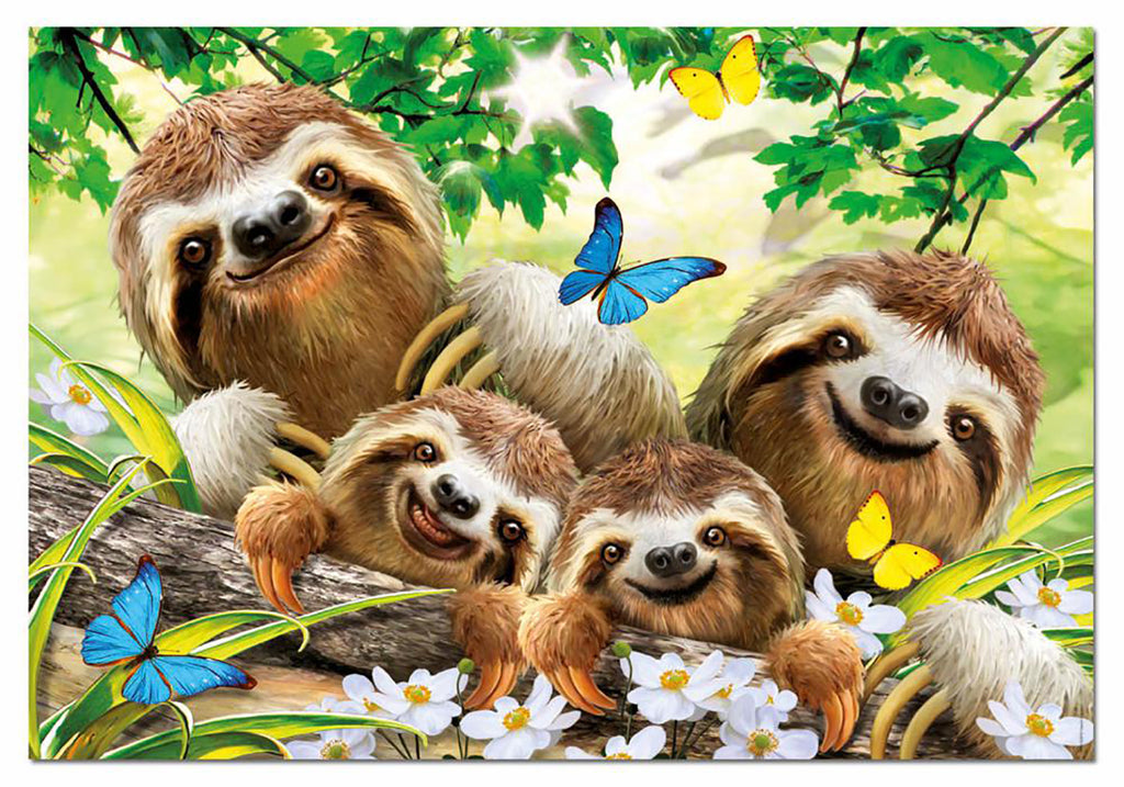 Sloth family selfie 500-Piece Puzzle