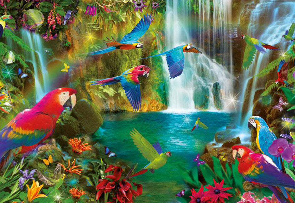 Tropical Parrots 1000-Piece Puzzle