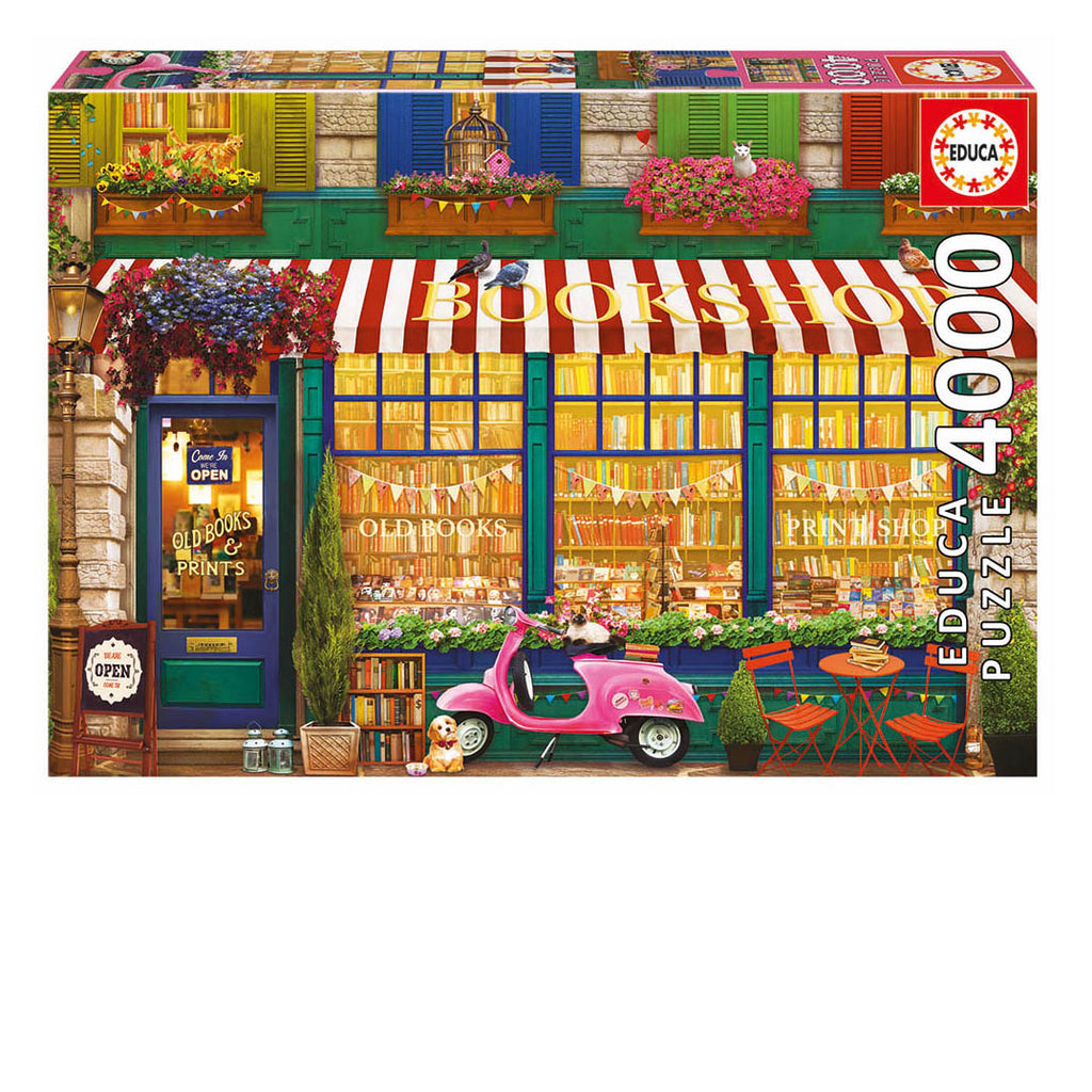 Puzzle 4000 pièces : Librairie vintage - Educa - Rue des Puzzles