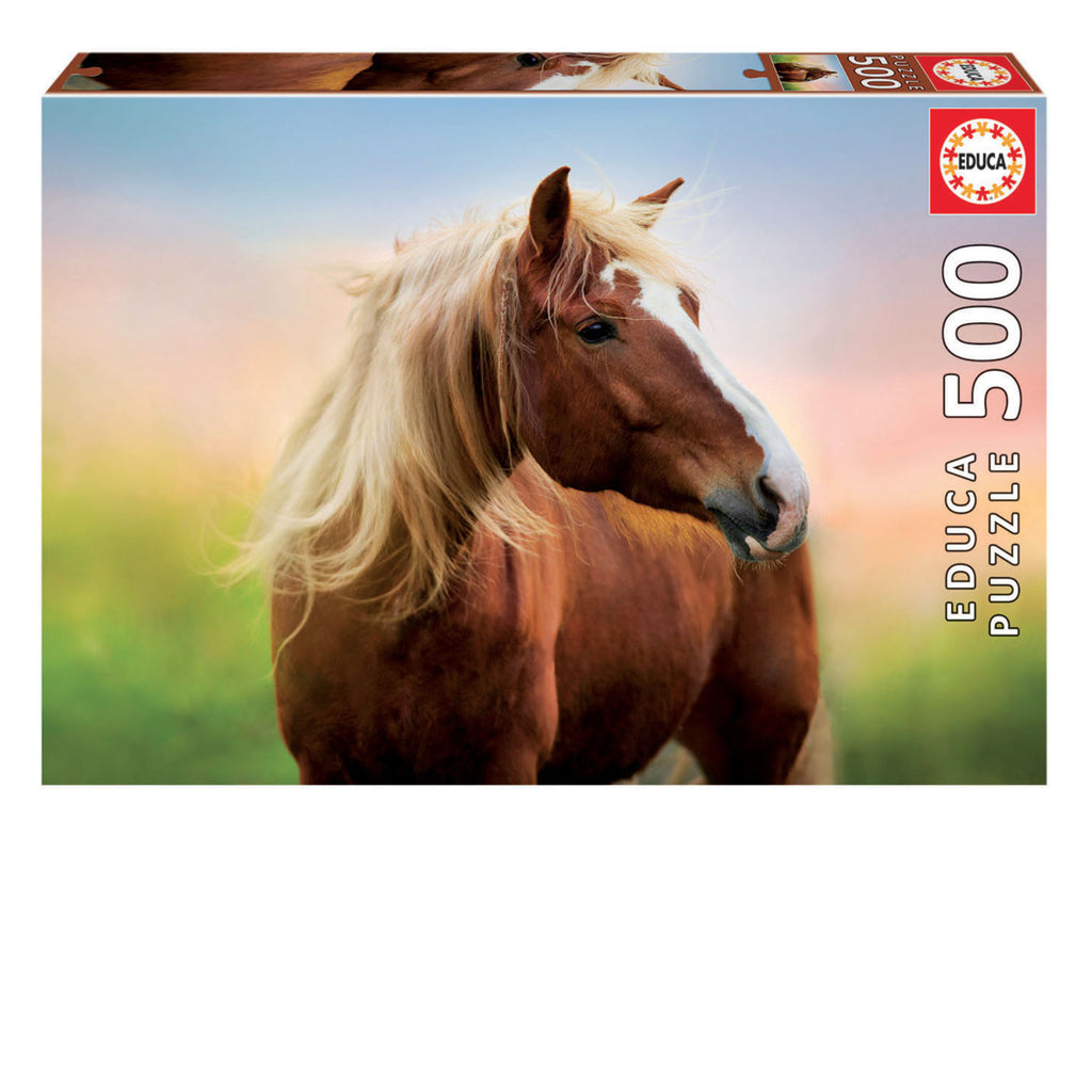 Horse at Sunrise 500-Piece Puzzle