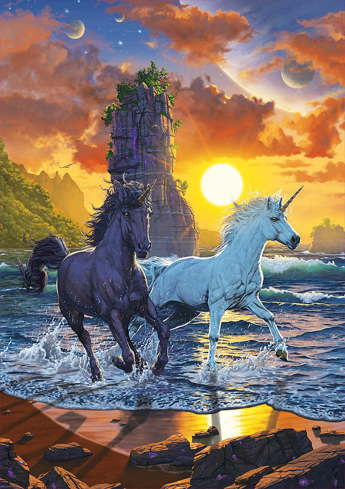Unicorns on beach, Vincent Hie 1000-Piece Puzzle