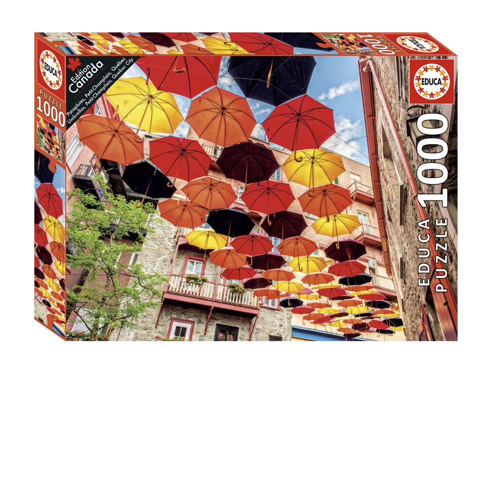 Umbrellas, Petit-Champlain, Quebec City 1000-Piece Puzzle