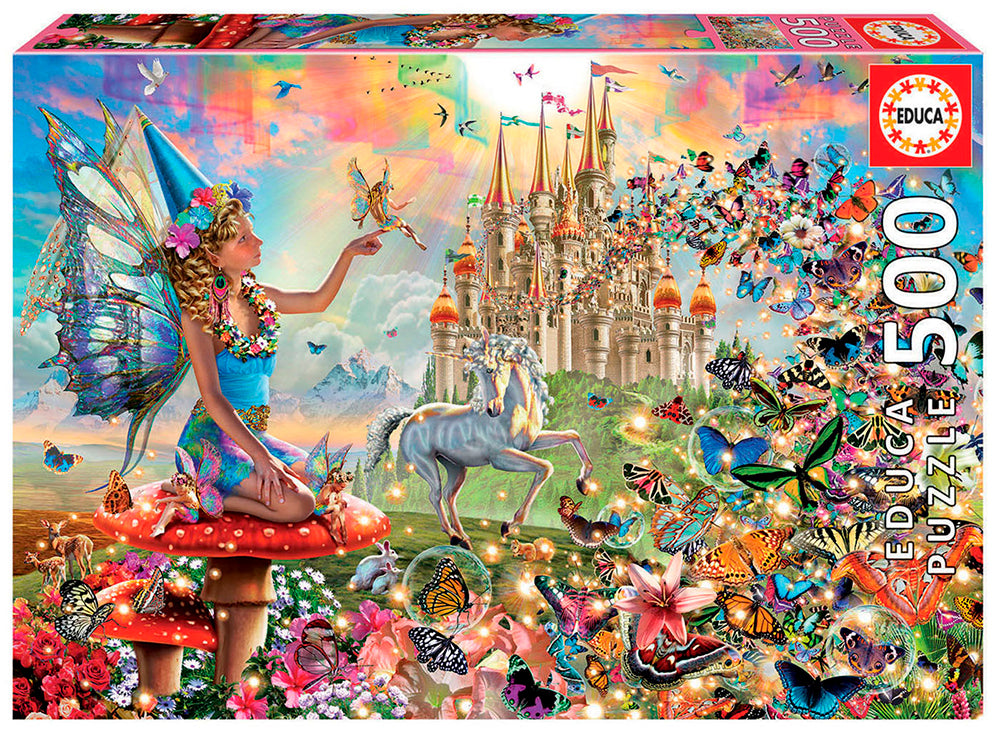 Fairy and butterflies 500-Piece Puzzle