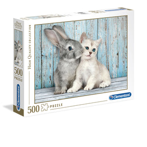 Chat et lapin - Casse-tête de 500 pièces