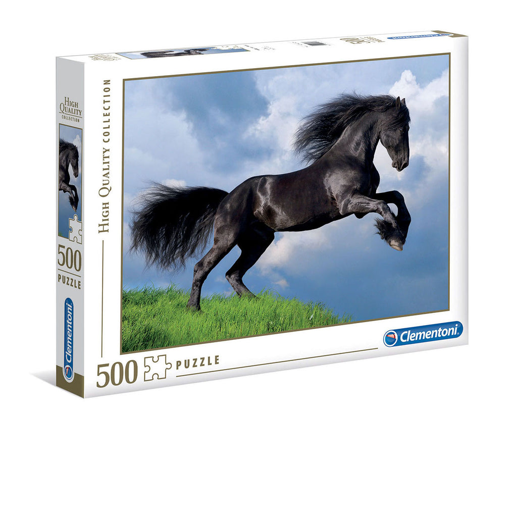 Friesian Black Horse 500-Piece Puzzle